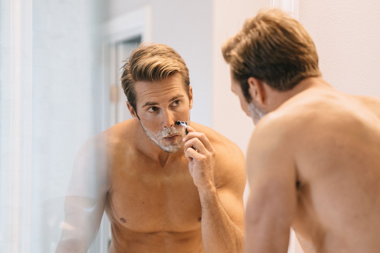 Man shaving