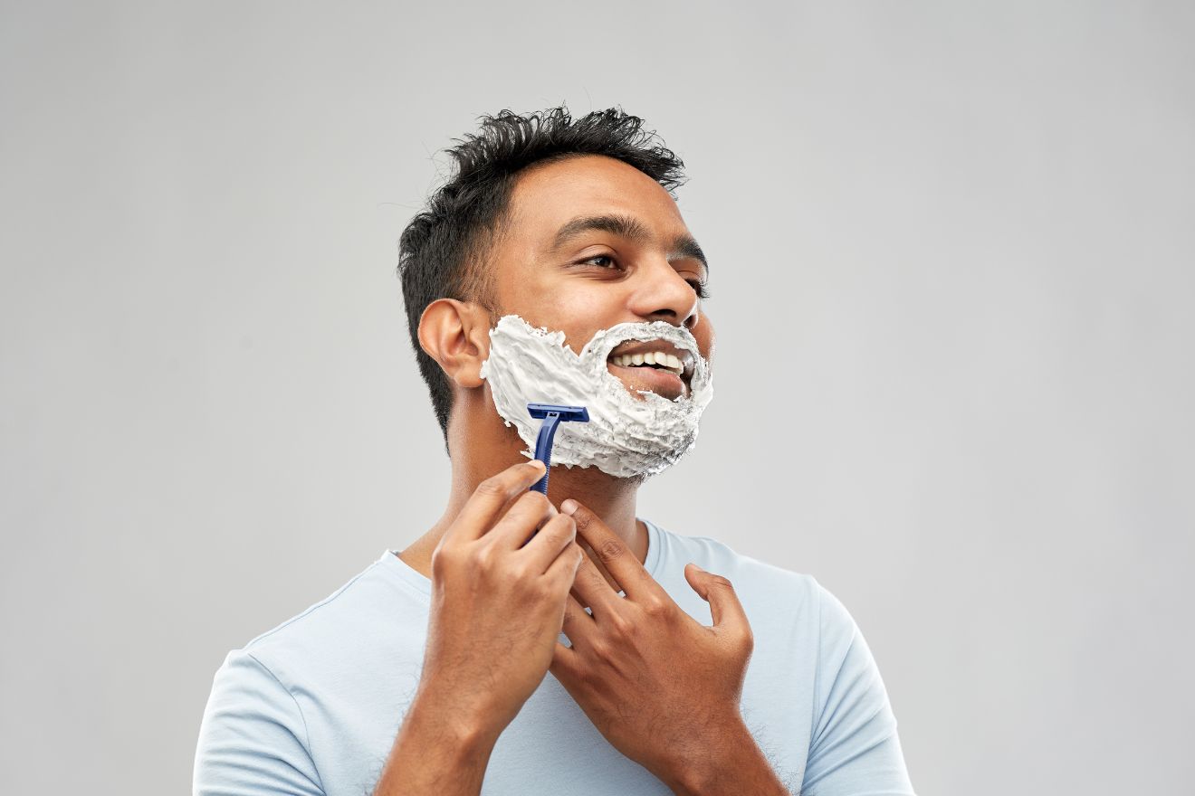 Man shaving