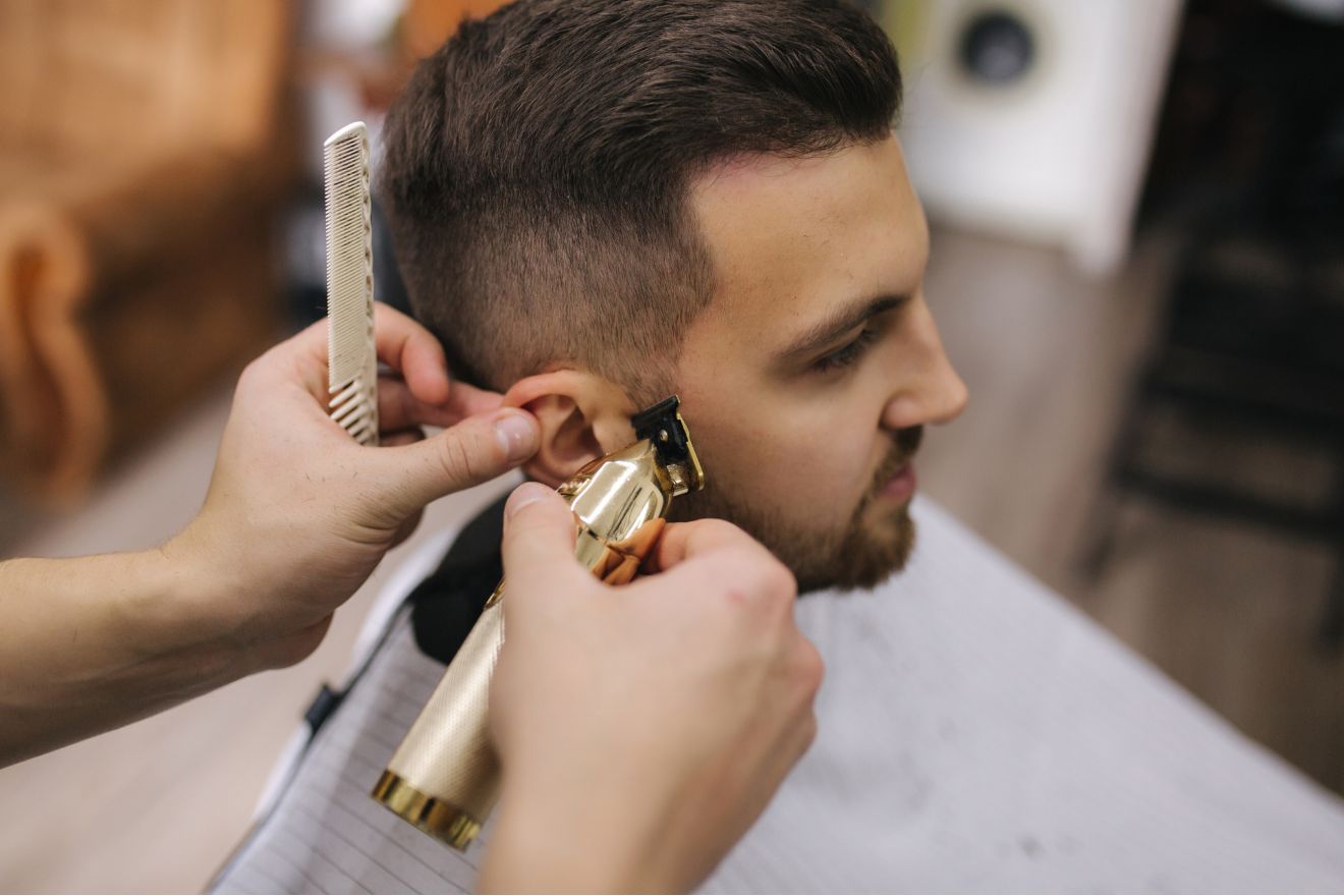 Man getting a haircut